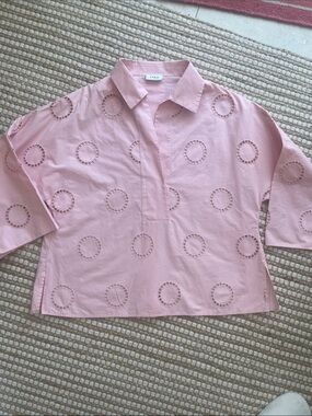Akris Punto Cotton Tunic Pink Sz 10 US